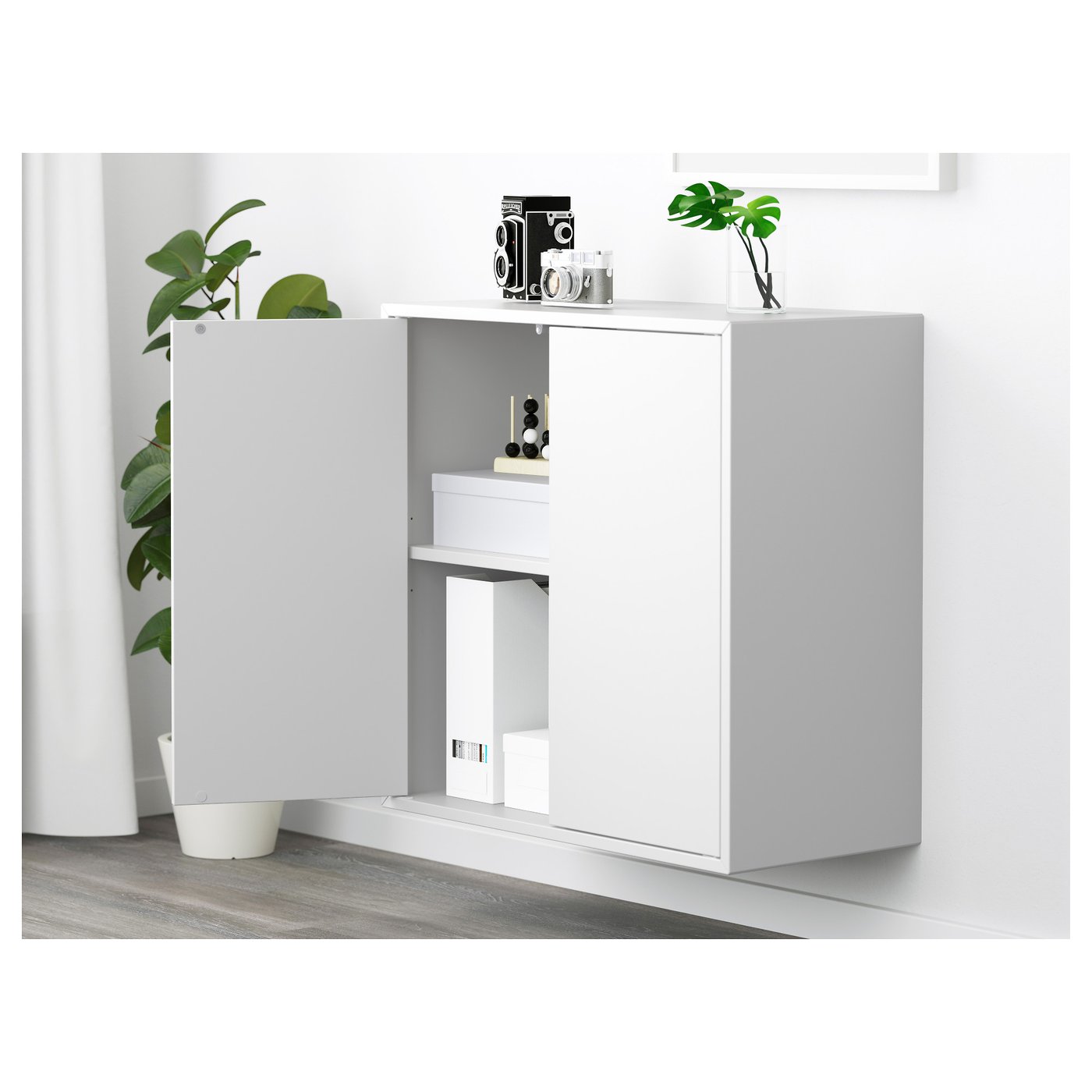 EKET wall-mounted shelving unit, white, 271/2x133/4x271/2