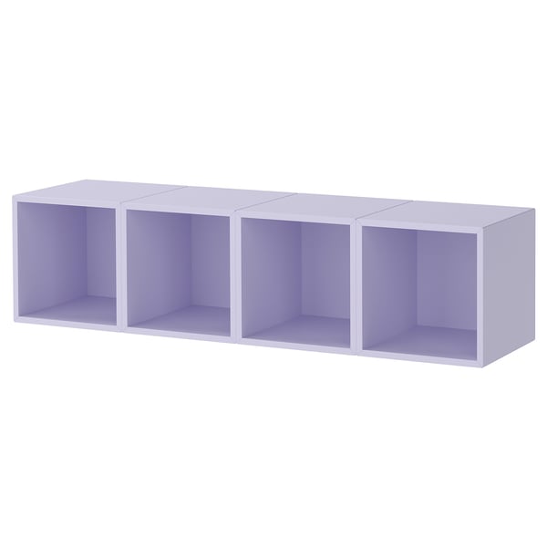 EKET Wall-mounted storage combination, pale lilac, 55 1/8x13 3/4x13 3/4 "