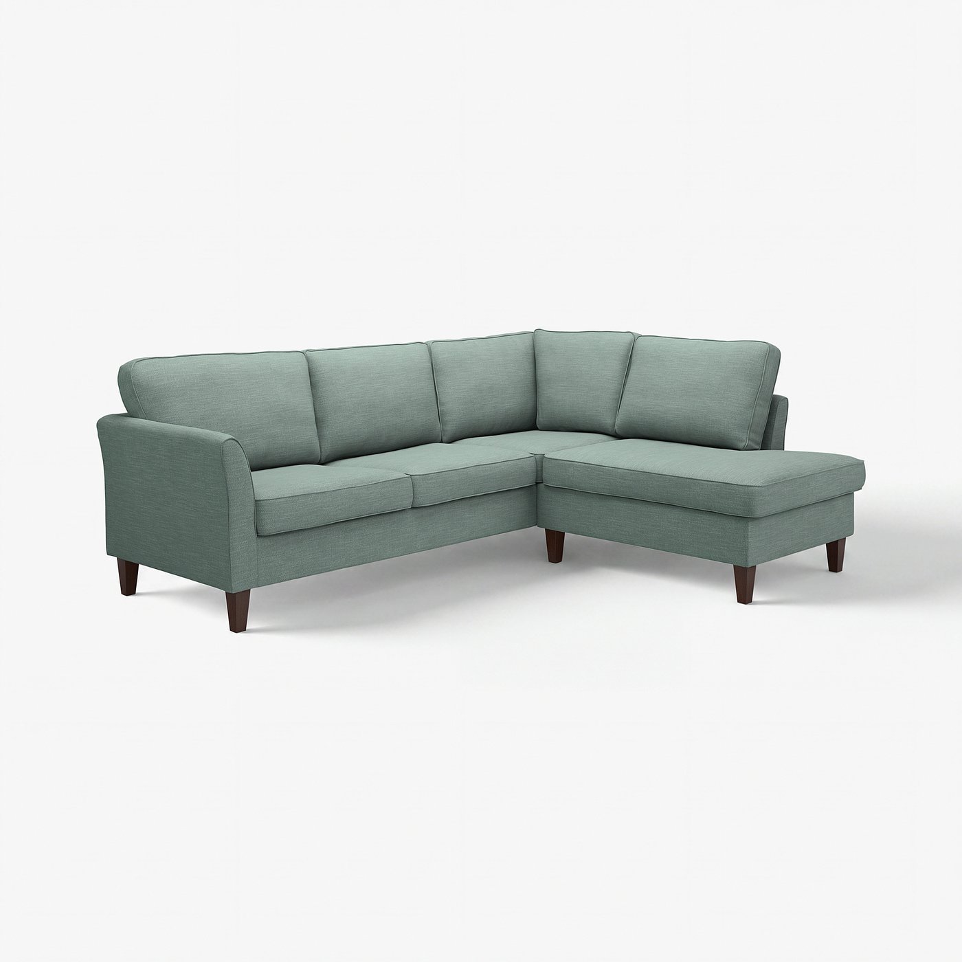EKHOLMA corner sofa, 4-seat with open end, Hemmesta gray-green - IKEA