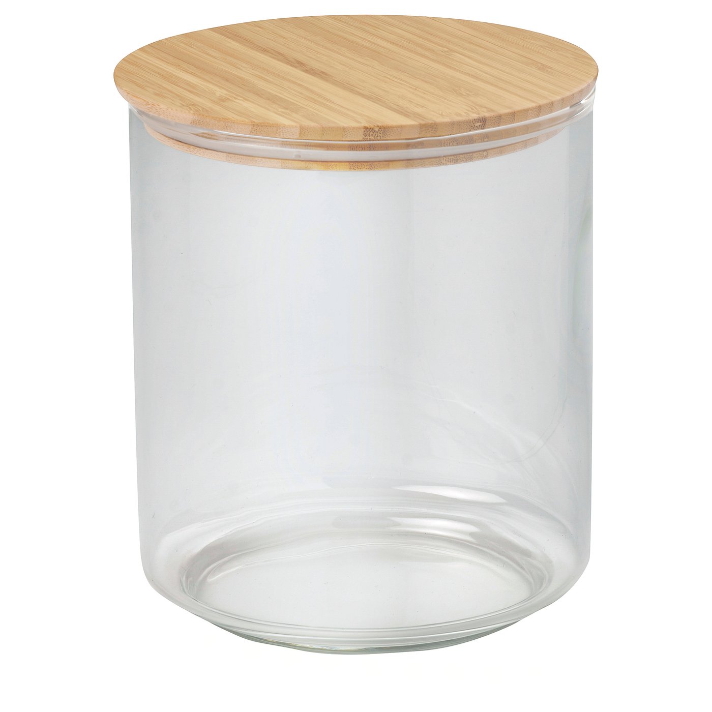 EKLATANT jar with lid, clear glass/bamboo, 78 oz - IKEA