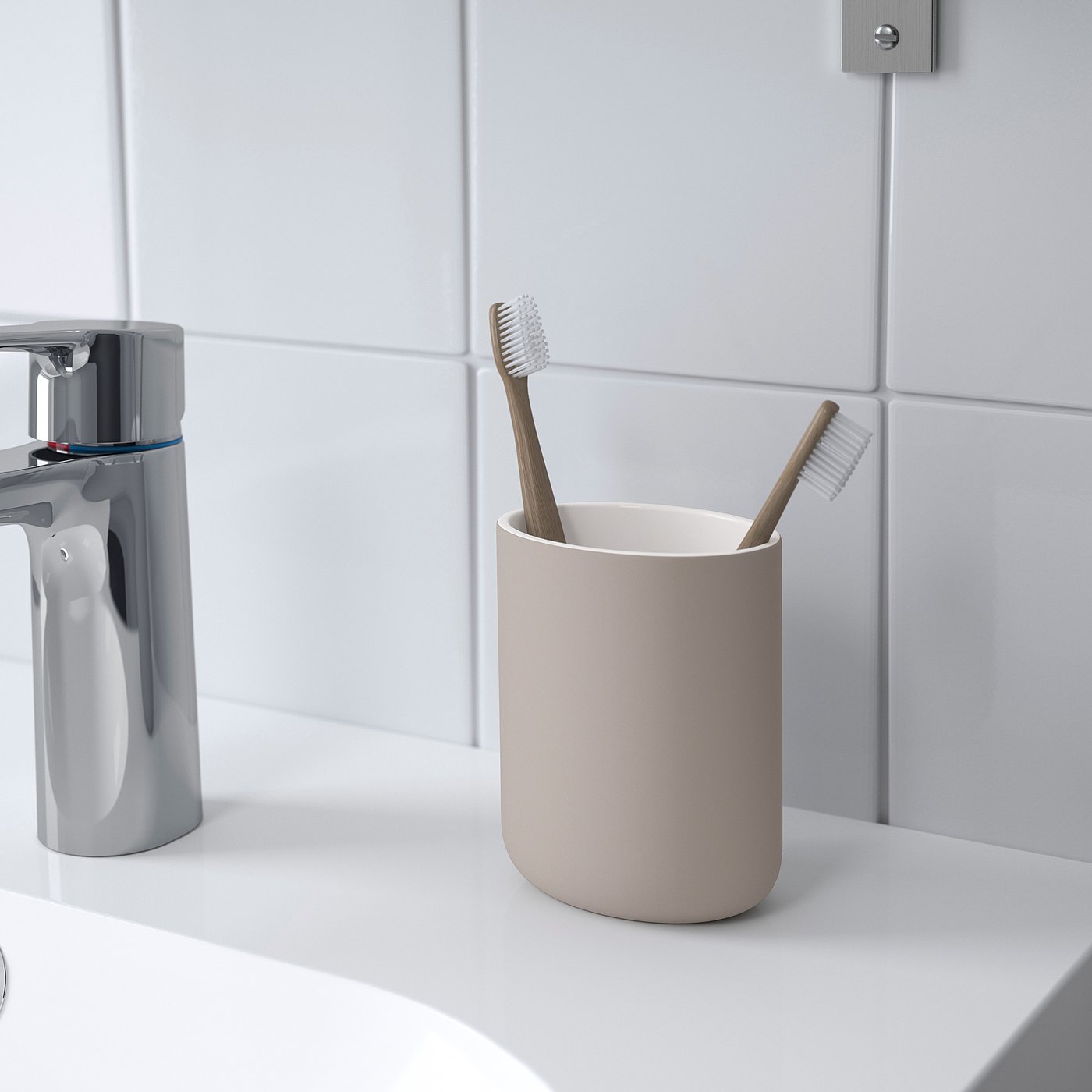 Toothbrush holder, beige 2