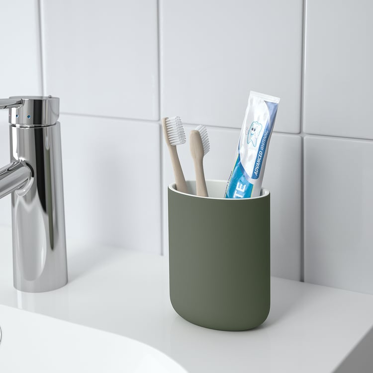 EKOLN Toothbrush holder, graygreen IKEA