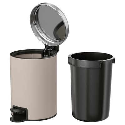 EKOLN Trash can, beige, 1 gallon