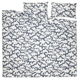 EKPURPURMAL Duvet cover and pillowcase(s), white blue/cloud, Full/Queen (Double/Queen)