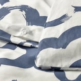 EKPURPURMAL Duvet cover and pillowcase(s), white blue/cloud, Full/Queen (Double/Queen)