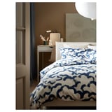 EKPURPURMAL Duvet cover and pillowcase(s), white blue/cloud, Full/Queen (Double/Queen)