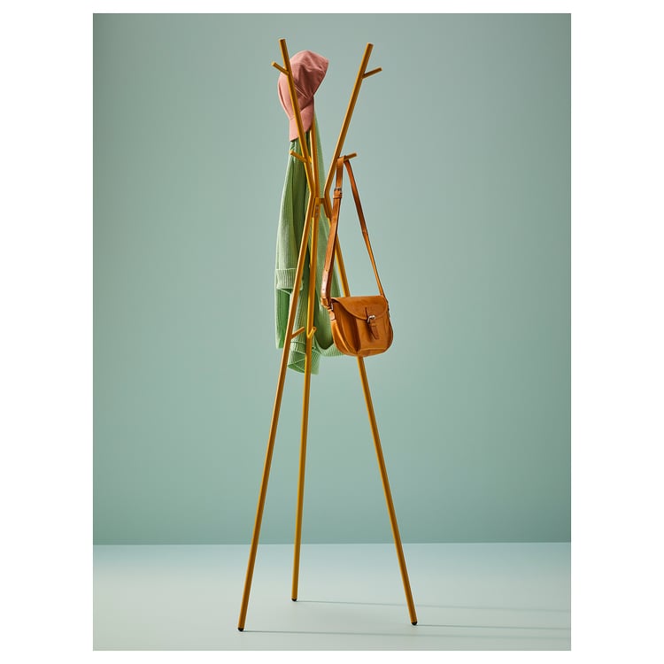 EKRAR hat and coat stand, dark yellow, 661/2" IKEA