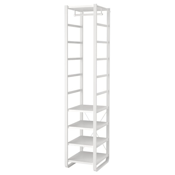 ELVARLI Wardrobe combination, white, 17 1/2x21 5/8x85 "