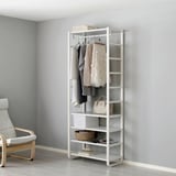 ELVARLI Wardrobe combination, white, 33 1/4x15 3/4x85 "