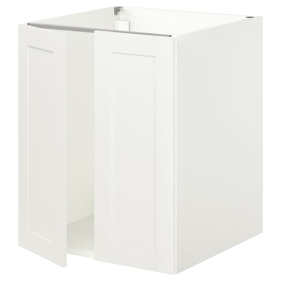 ENHET base for sink w doors, white/white frame, 24x243/4x30" IKEA