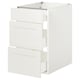 ENHET Base cabinet with 3 drawers, white/white frame, 18x24 3/4x30 "