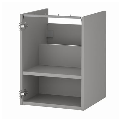 ENHET Base cb f sink w shelf, gray, 18x18x24 "