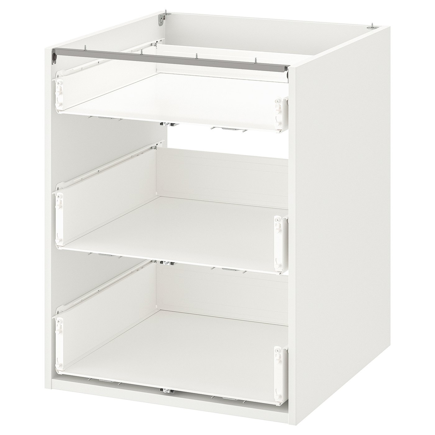 ENHET Base cabinet with 3 drawers , white, 24x24x30