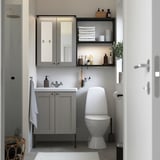 ENHET Bathroom, anthracite/gray frame, 24 "