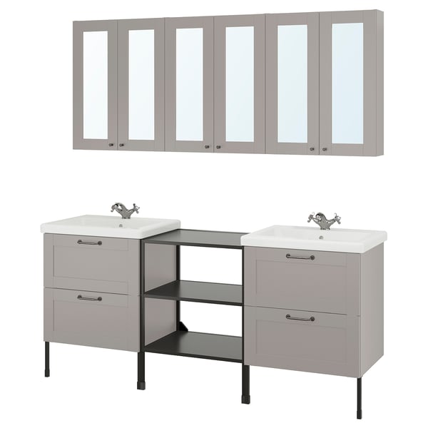 ENHET Bathroom, anthracite/gray frame, 24x18x24" IKEA