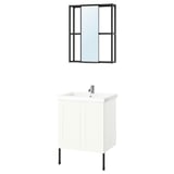 ENHET Bathroom, anthracite/white frame, 24 "