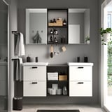 ENHET Bathroom, anthracite/white, 18x18x24 "