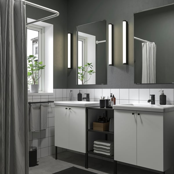 ENHET Bathroom, anthracite/white, 24 "