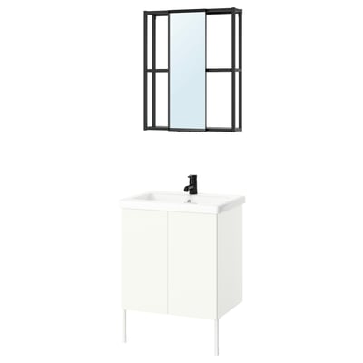 ENHET Bathroom, anthracite/white, 24 "