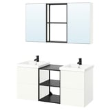 ENHET Bathroom, anthracite/white, 18x18x24 "
