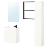 ENHET Bathroom, anthracite/white, 24 "