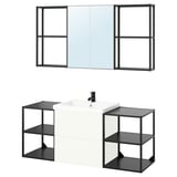 ENHET Bathroom, anthracite/white, 24x18x24 "