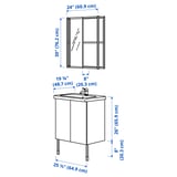 ENHET Bathroom, anthracite/white, 24 "