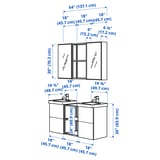 ENHET Bathroom, anthracite/white, 18x18x24 "