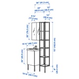 ENHET Bathroom, anthracite/white, 18 "