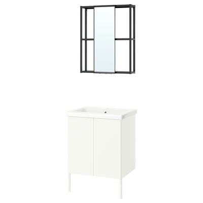 ENHET Bathroom, anthracite/white, 24 "