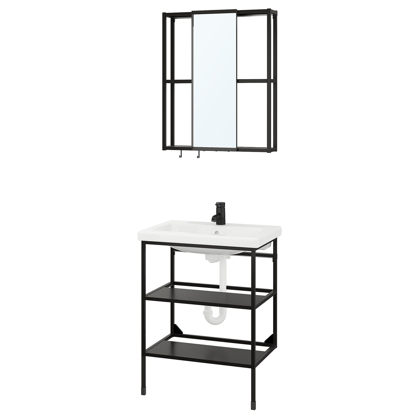 ENHET bathroom, anthracite, 24x18x24" IKEA