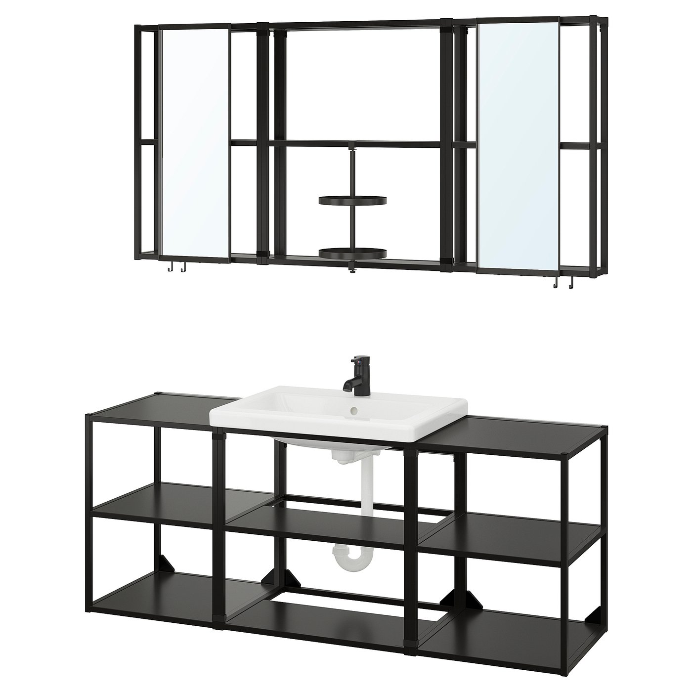 ENHET bathroom, anthracite, 24x18x24" IKEA