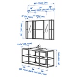 ENHET Bathroom, anthracite, 24x18x24 "