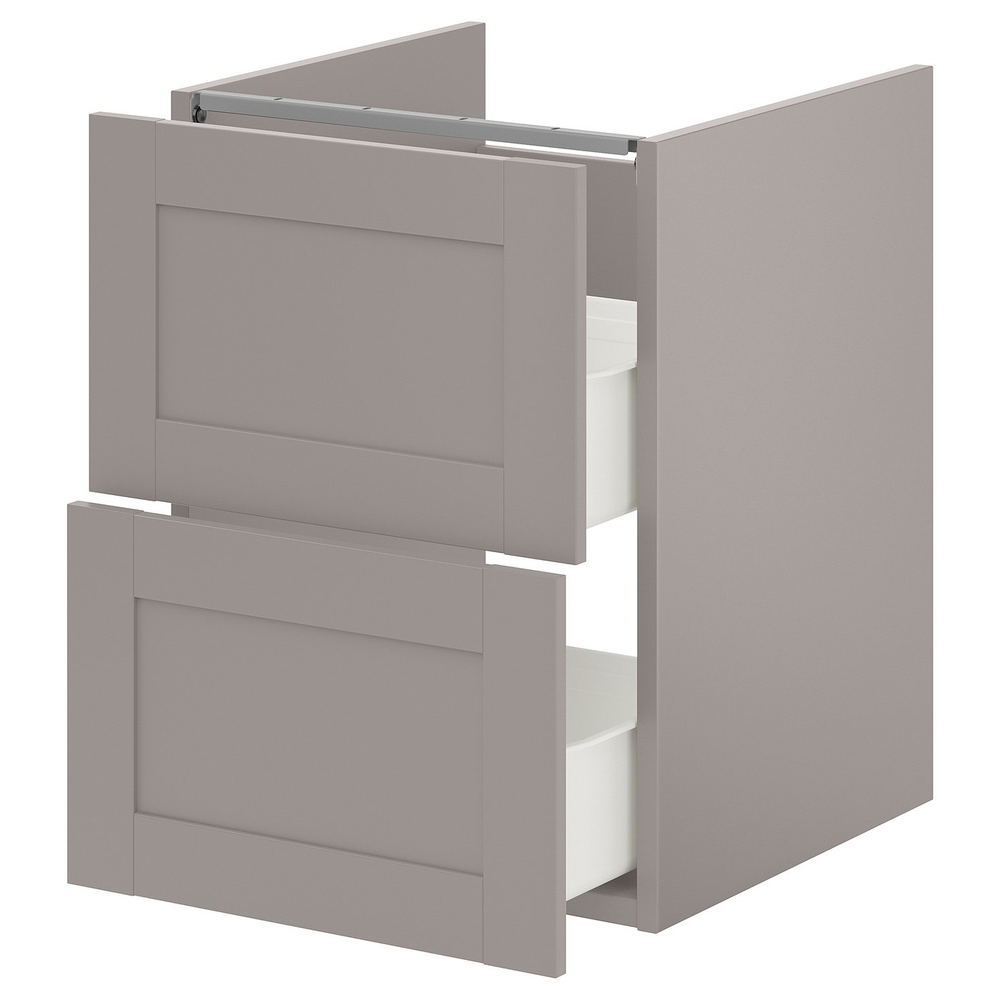 Bathroom Vanity With 2 Drawers, Gray/Gray Frame