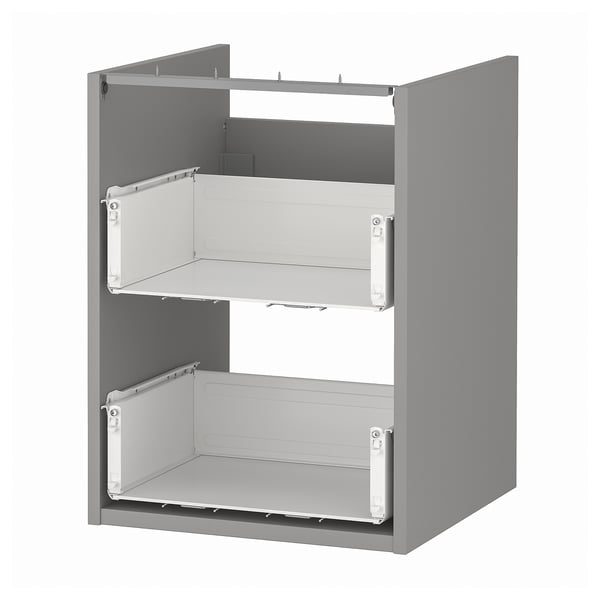 ENHET Bathroom vanity with 2 drawers, gray, 18x18x24 "