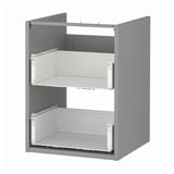 ENHET Bathroom vanity with 2 drawers, gray, 18x18x24 "