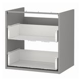 ENHET Bathroom vanity with 2 drawers, gray, 24x18x24 "