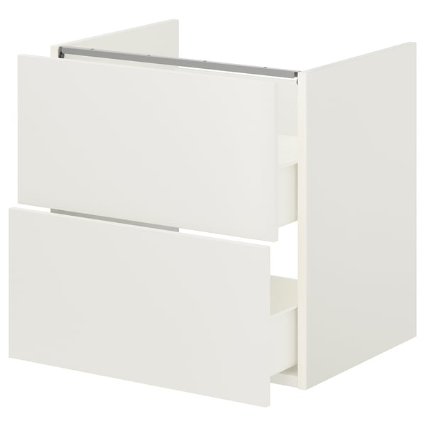 ENHET Bathroom vanity with 2 drawers, white, 24x18 3/4x24 "