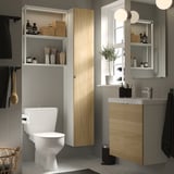ENHET Bathroom, white/oak effect, 24 "