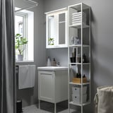 ENHET Bathroom, white/white frame, 18 "