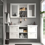 ENHET Bathroom, white/white frame, 18 "