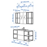 ENHET Bathroom, white/white frame, 24 "