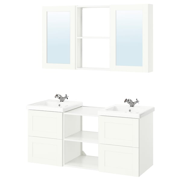 ENHET Bathroom, white/white frame, 18 "