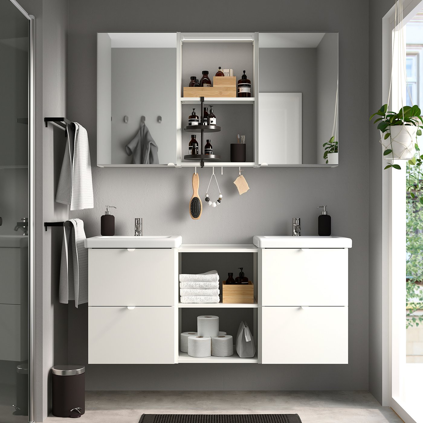 ENHET bathroom, white, 18x18x24