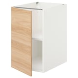 ENHET Bc w shlf/door, white/oak effect, 18x24 3/4x30 "