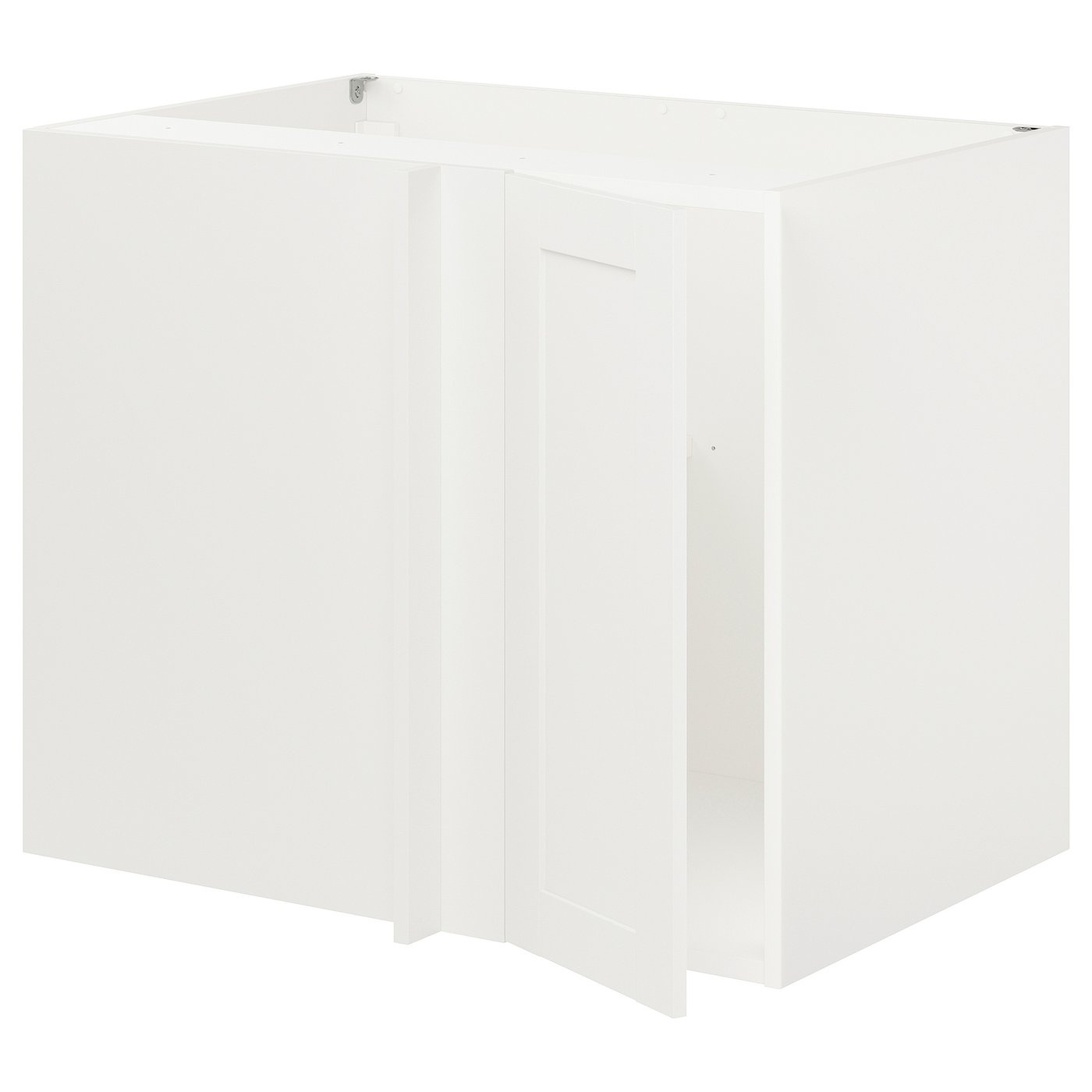 ENHET corner base with shelf/door, white/white frame IKEA