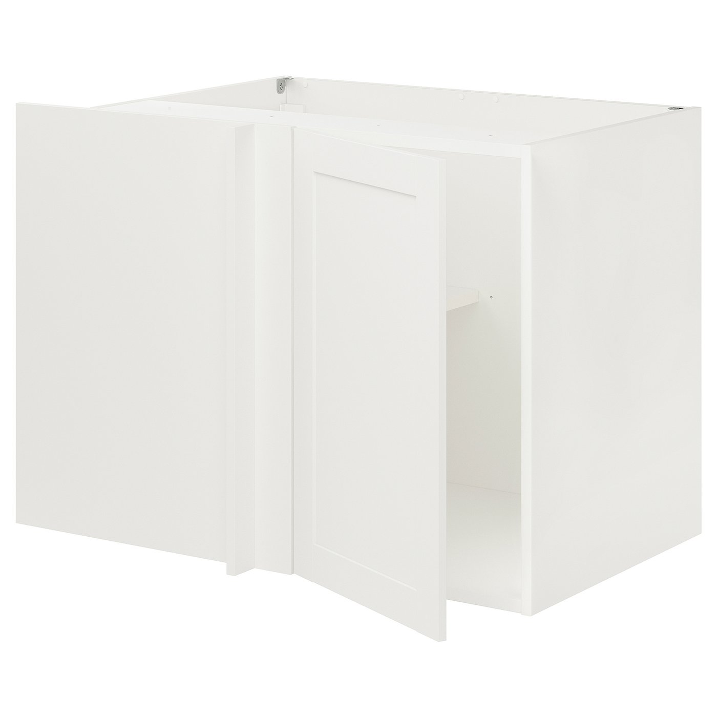 ENHET corner base with shelf/door, white/white frame IKEA