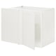 ENHET Corner base cabinet with shelf/door, white/white frame