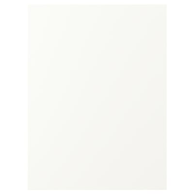 A white ENHET cabinet. It is square-shaped with smooth, moisture-resistant surfaces, and practical design.