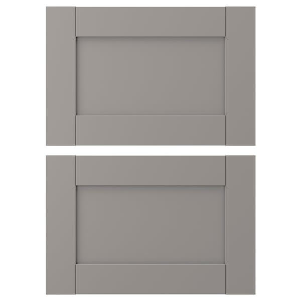 ENHET Drawer front, gray frame, 18x12 "